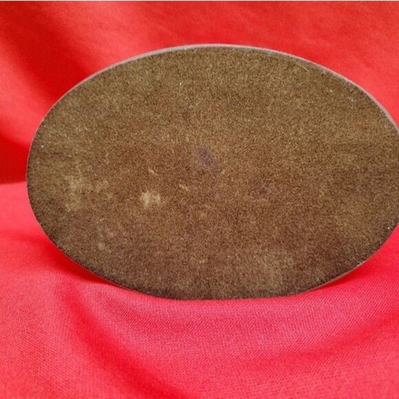 Glass Blown Elephant Trinket Ring Holder 22kt Gold Trim Mirror Base - Picture 3 of 10